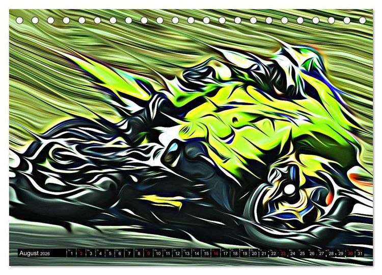 Produktbild: Fullspeed on two Wheels (Tischkalender 2026 DIN A5 quer), CALVENDO Monatskalender