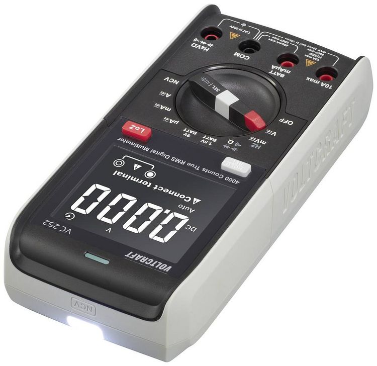 Produktbild: VOLTCRAFT VC252 Hand-Multimeter digital True RMS LoZ CAT III 600V Anzeige (Counts): 4000