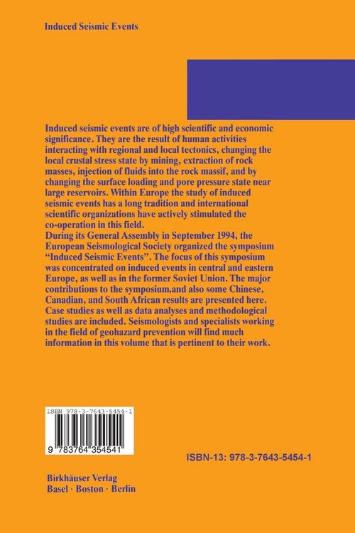 Produktbild: Induced Seismic Events
