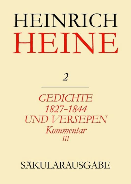 Produktbild: Gedichte 1827-1844 und Versepen. Kommentar III
