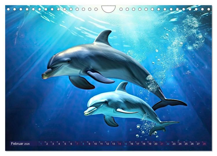 Produktbild: Tierkinder der Meere - entdecke ihre Welt (Wandkalender 2026 DIN A4 quer), CALVENDO Monatskalender