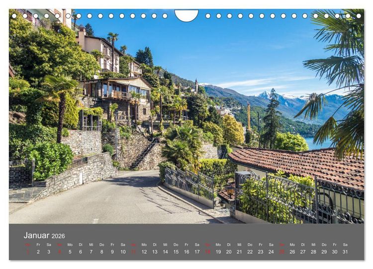 Produktbild: Tessin, zwischen Lago Maggiore und Lugano (Wandkalender 2026 DIN A4 quer), CALVENDO Monatskalender