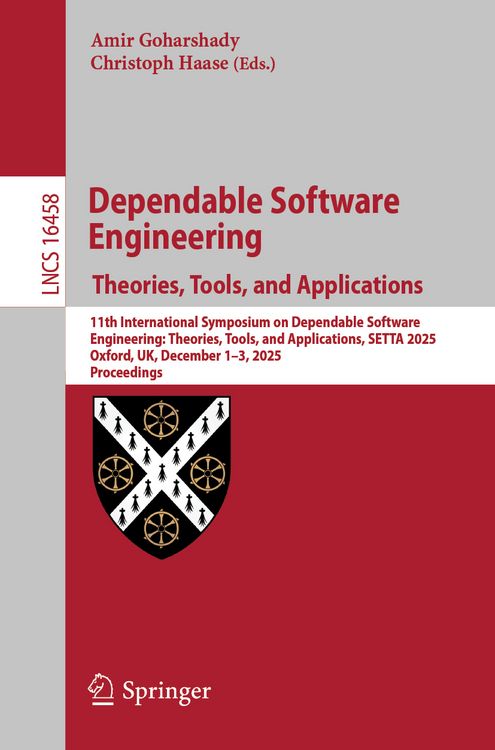 Produktbild: Dependable Software Engineering. Theories, Tools, and Applications