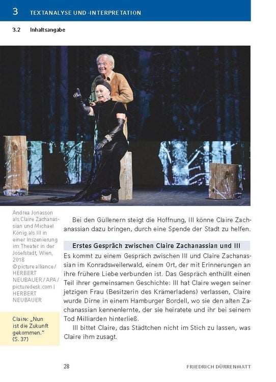 Produktbild: Der Besuch der alten Dame - Textanalyse und Interpretation