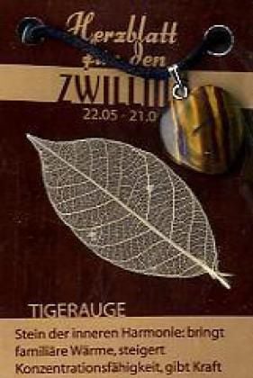 Produktbild: Tigerauge Herzblatt, Gl&uuml;cksstein