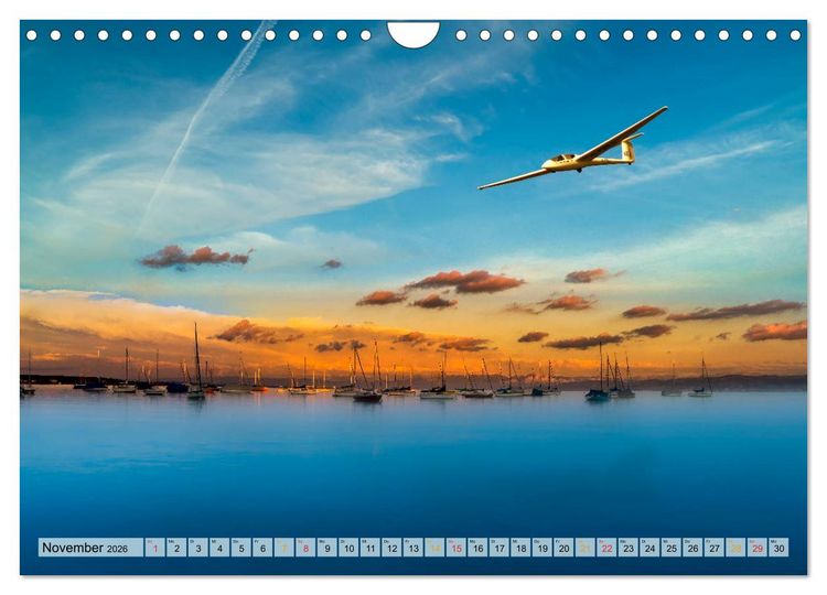 Produktbild: Segelflug, ein St&uuml;ck Freiheit (Wandkalender 2026 DIN A4 quer), CALVENDO Monatskalender