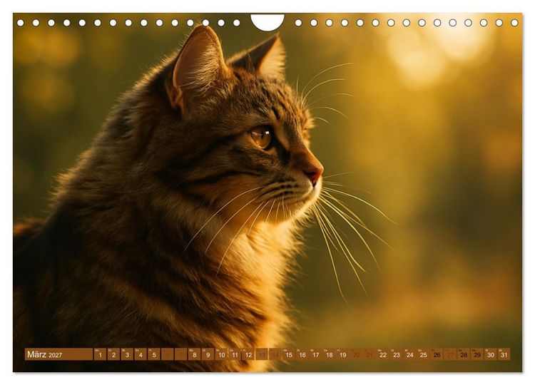 Produktbild: Katzenblicke &ndash; Eleganz und Anmut (Wandkalender 2027 DIN A4 quer), CALVENDO Monatskalender