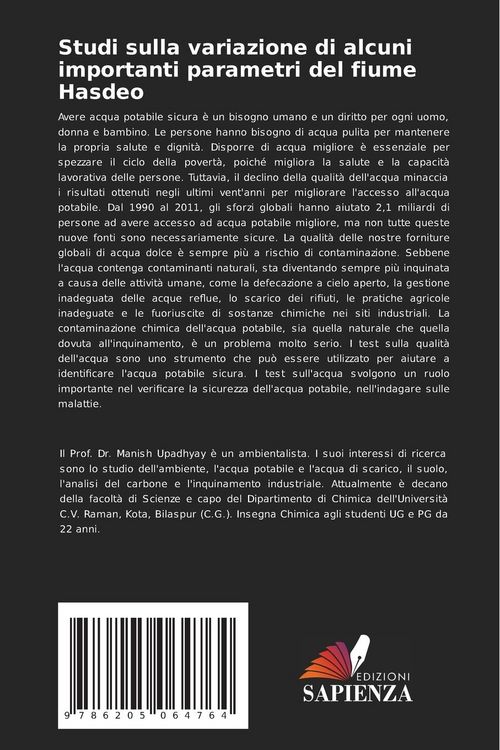 Produktbild: Studi sulla variazione di alcuni importanti parametri del fiume Hasdeo