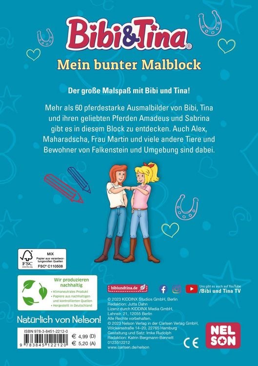 Produktbild: Bibi & Tina: Mein bunter Malblock