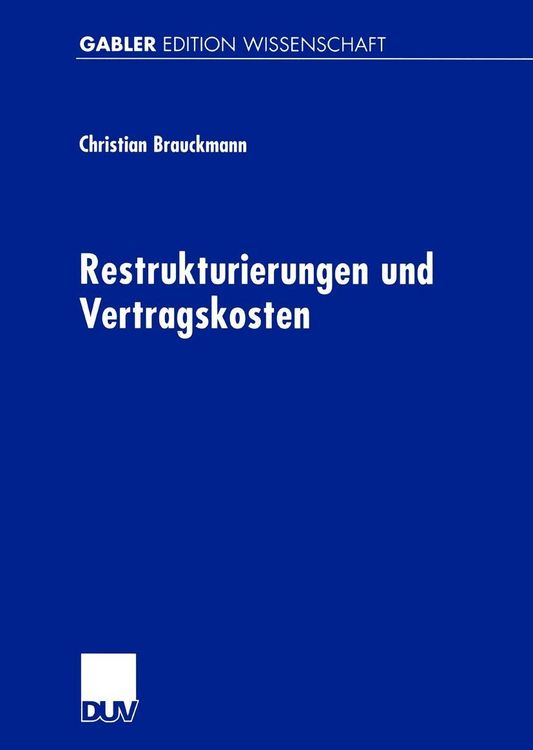 Produktbild: Restrukturierungen und Vertragskosten