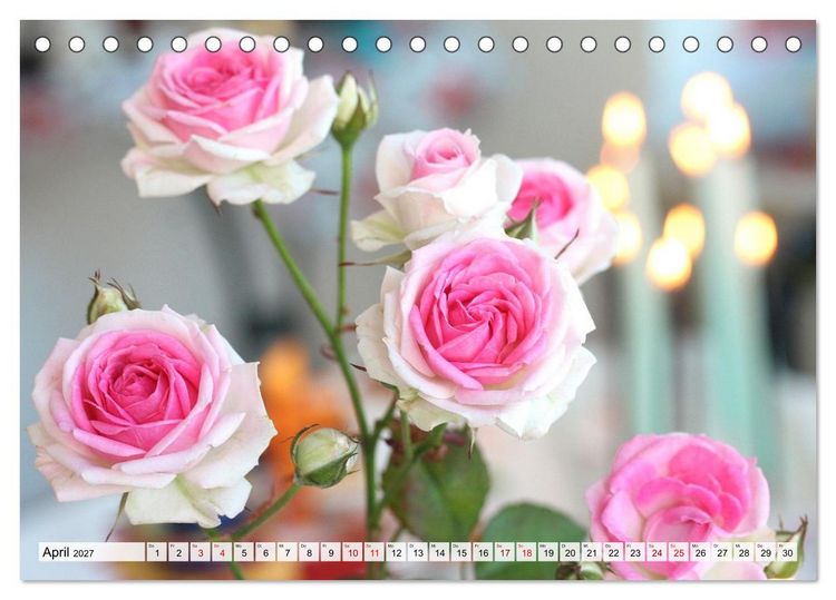 Produktbild: Blumen, bunt gemischt (Tischkalender 2027 DIN A5 quer), CALVENDO Monatskalender