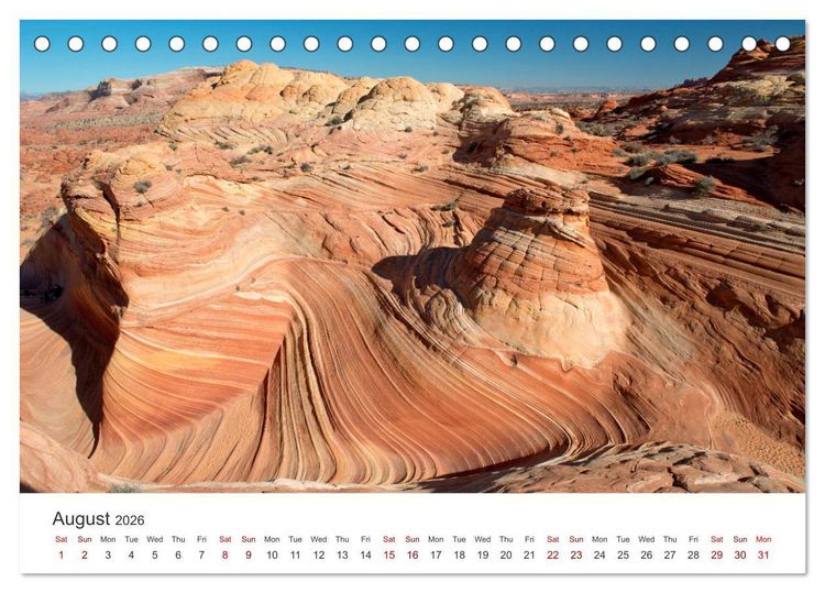 Produktbild: Paria Canyon The Wave (Desk Calendar 2026 DIN A5 landscape), CALVENDO 12 Month DeskCalendar