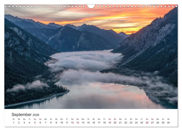 Produktbild: Magie der Bergseen &ndash; Spiegelungen im Licht der Berge (Wandkalender 2026 DIN A3 quer), CALVENDO Monatskalender