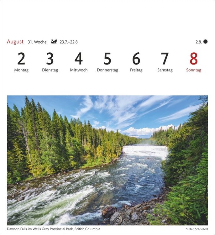 Produktbild: Kanada Sehnsuchtskalender 2027 - Wochenkalender mit 53 Postkarten