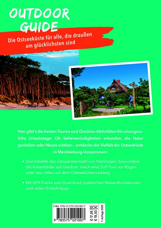 Produktbild: MARCO POLO OUTDOOR GUIDE Reisef&uuml;hrer Ostseek&uuml;ste Mecklenburg-Vorpommern