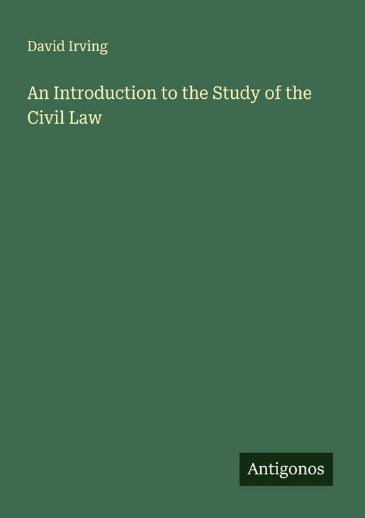 Produktbild: An Introduction to the Study of the Civil Law