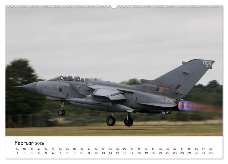 Produktbild: Milit&auml;rjets Panavia Tornado (hochwertiger Premium Wandkalender 2026 DIN A2 quer), Kunstdruck in Hochglanz