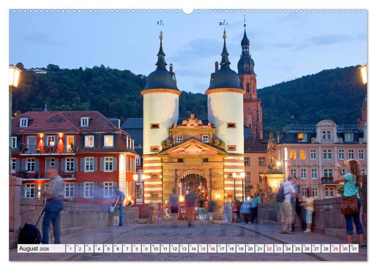 Produktbild: Heidelberg - Baden-W&uuml;rttemberg (Wandkalender 2026 DIN A2 quer), CALVENDO Monatskalender