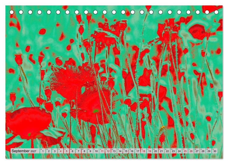 Produktbild: Blumen Pop-Art (Tischkalender 2027 DIN A5 quer), CALVENDO Monatskalender