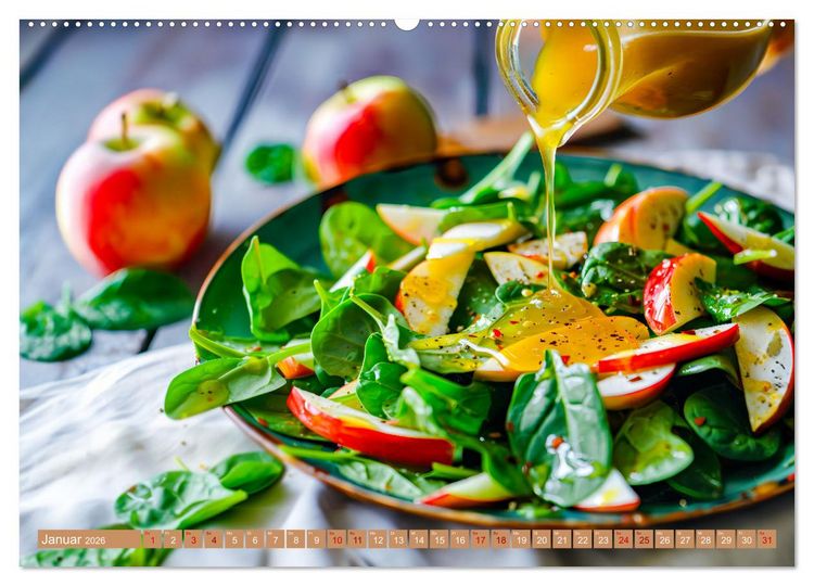 Produktbild: Alles Apfel oder was?! - K&ouml;stliche Apfelgerichte f&uuml;r jede Gelegenheit! (Wandkalender 2026 DIN A2 quer), CALVENDO Monatskalender