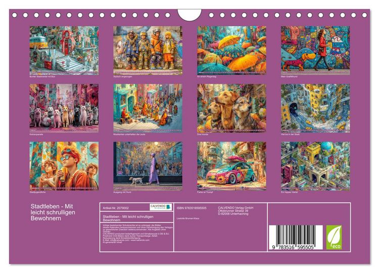 Produktbild: Stadtleben - Mit leicht schrulligen Bewohnern (Wandkalender 2026 DIN A4 quer), CALVENDO Monatskalender