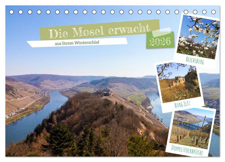 Produktbild: Die Mosel erwacht aus Ihrem Winterschlaf (Tischkalender 2026 DIN A5 quer), CALVENDO Monatskalender
