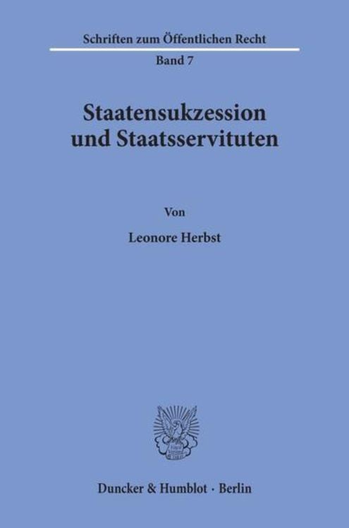 Produktbild: Staatensukzession und Staatsservituten.