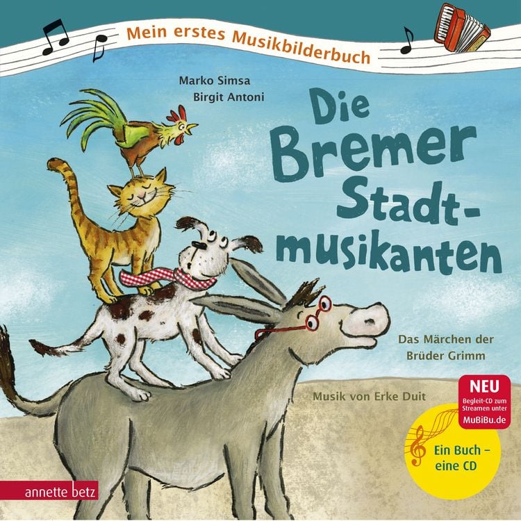 Produktbild: Die Bremer Stadtmusikanten (Mein erstes Musikbilderbuch mit CD und zum Streamen, Bd.)