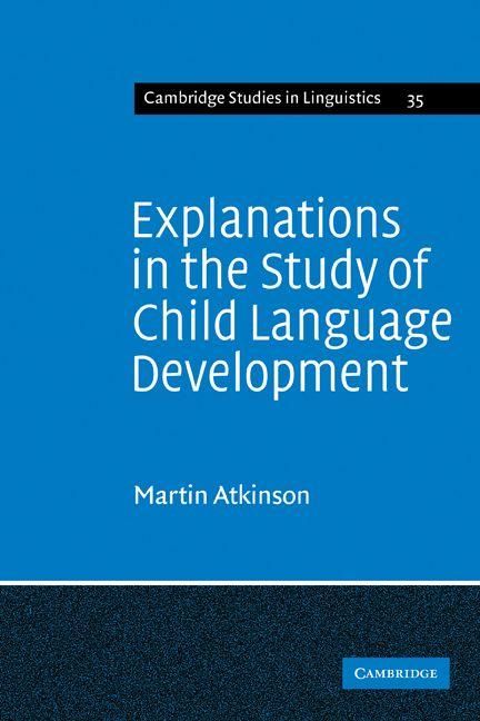 Produktbild: Explanations in the Study of Child Language Development