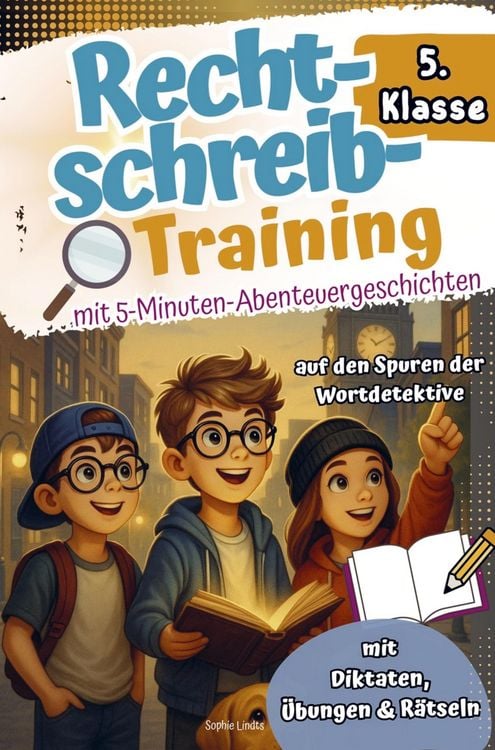 Produktbild: Rechtschreibtraining 5. Klasse I Mit 5-Minuten-Abenteuergeschichten - Auf den Spuren der Wortdetektive - Mit Diktaten, &Uuml;bungen & R&auml;tseln.