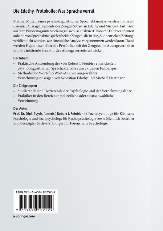 Produktbild: Die Edathy-Protokolle: Was Sprache verr&auml;t