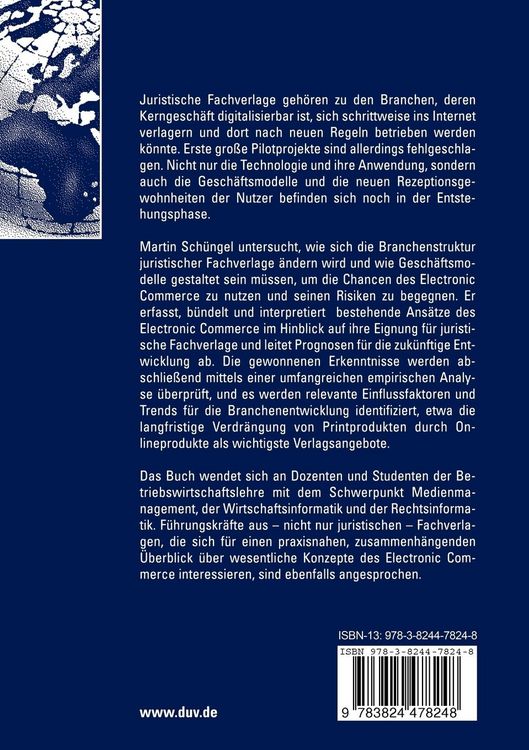Produktbild: Auswirkungen des Electronic Commerce auf juristische Fachverlage
