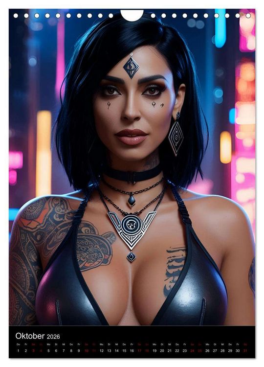 Produktbild: Die Hexen von Cyberpunk City (Wandkalender 2026 DIN A4 hoch), CALVENDO Monatskalender