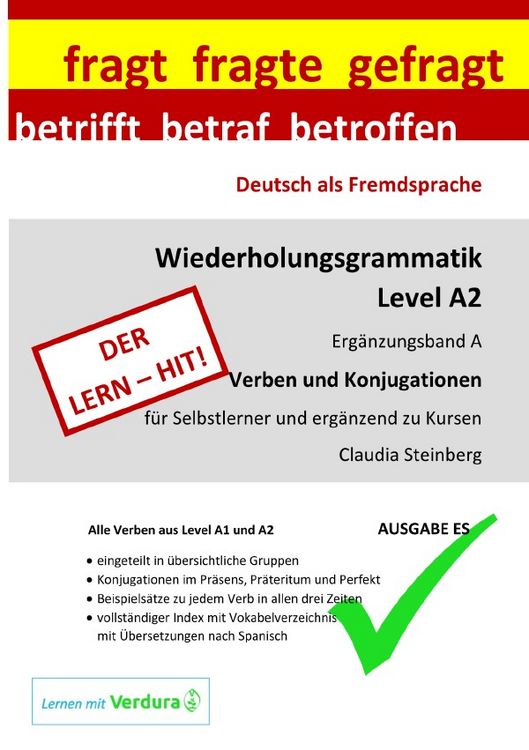 Produktbild: DaF - Wiederholungsgrammatik A2 / DaF - Wiederholungsgrammatik A2 - Erg&auml;nzungsband A - Verben und Konjugationen - Ausgabe ES