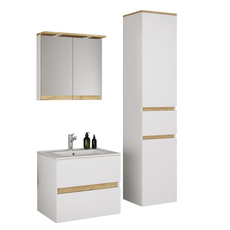 Produktbild: 4 tlg. Badm&ouml;bel-Set mit Waschbecken Cosila-I 61 cm