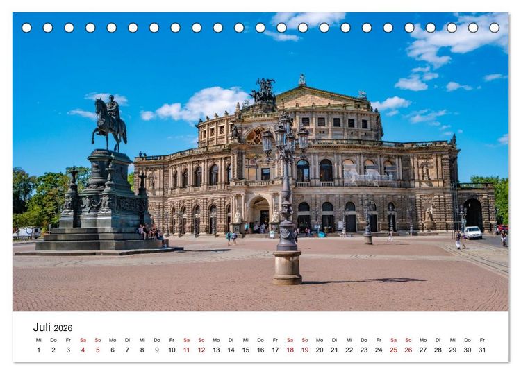 Produktbild: Dresden, Atmosph&auml;re der Altstadt (Tischkalender 2026 DIN A5 quer), CALVENDO Monatskalender