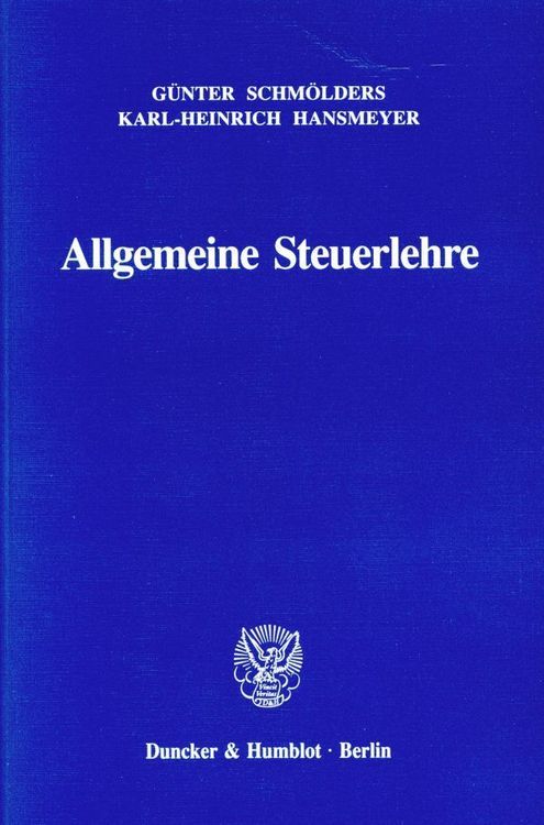 Produktbild: Allgemeine Steuerlehre.