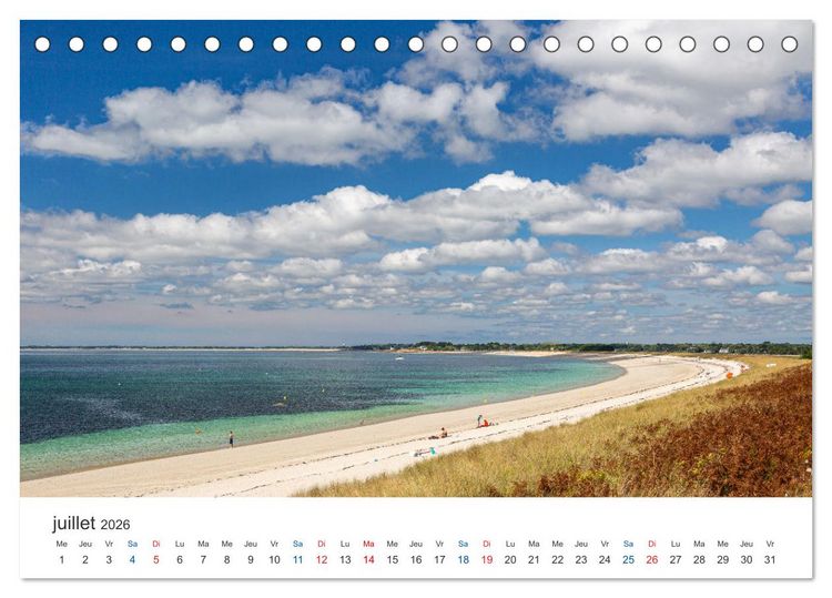 Produktbild: Cornouaille &Agrave; la d&eacute;couverte du Sud-Ouest de la Bretagne (Calendrier de bureau 2026 DIN A5 vertical), CALVENDO calendrier mensuel