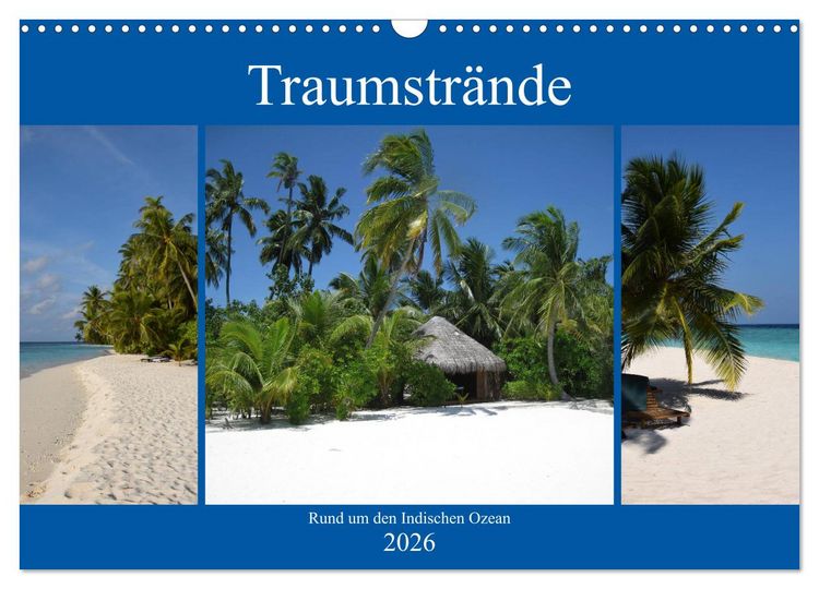 Produktbild: Traumstr&auml;nde rund um den Indischen Ozean (Wandkalender 2026 DIN A3 quer), CALVENDO Monatskalender