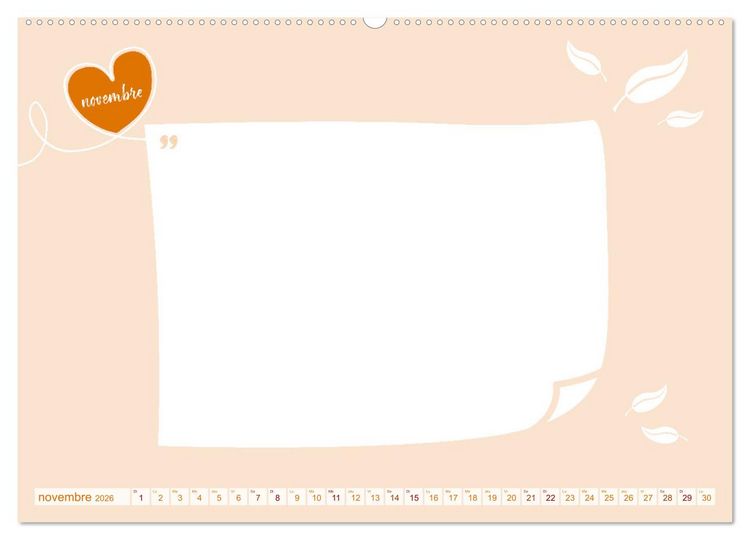 Produktbild: 12 d&eacute;clarations d'amour - calendrier de bricolage (Calendrier mural 2026 DIN A2 vertical), CALVENDO calendrier mensuel