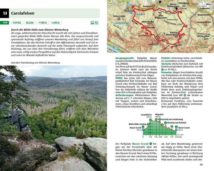 Produktbild: ROTHER Wanderbuch Wilde Wege Elbsandsteingebirge