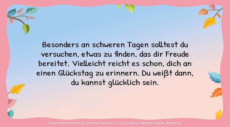 Produktbild: Faultier-Weisheiten f&uuml;r Erzieher:innen
