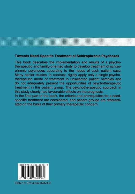 Produktbild: Towards Need-Specific Treatment of Schizophrenic Psychoses