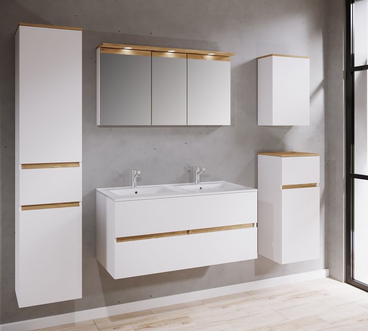 Produktbild: 6 tlg. Badm&ouml;bel-Set mit Waschbecken Cosila-I 111cm