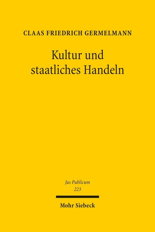 Produktbild: Kultur und staatliches Handeln