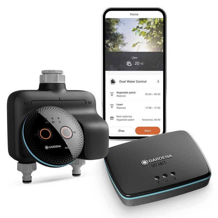 Produktbild: GARDENA 19044-20smart Dual Water Control Set Bew&auml;sserungssteuerung