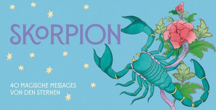Produktbild: Sternzeichen Skorpion - 40 Karten in Magnetschachtel mit Metallicfolie - Magische Messages von den Sternen