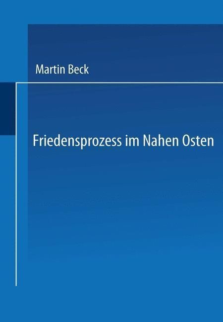 Produktbild: Friedensprozess im Nahen Osten