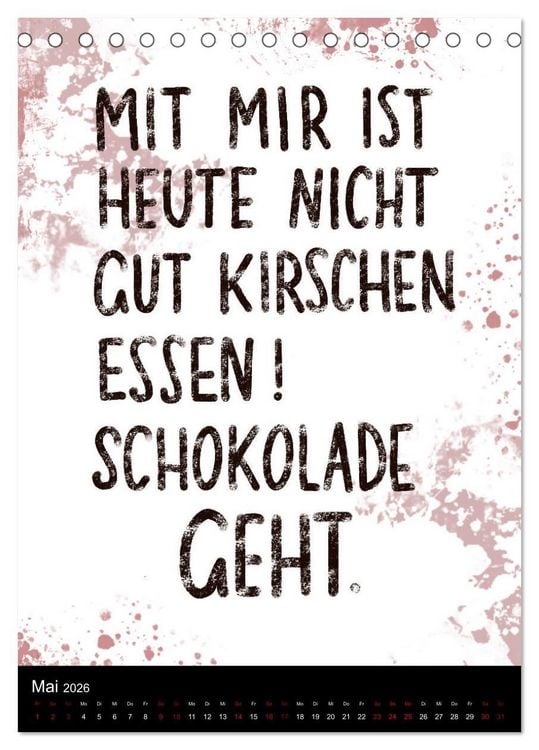 Produktbild: Und bei dir so ...? Witzige Spr&uuml;che gegen die T&uuml;cken des Alltags (Tischkalender 2026 DIN A5 hoch), CALVENDO Monatskalender