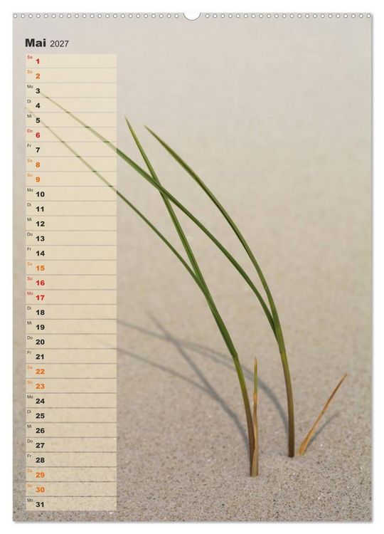 Produktbild: Zwischen D&uuml;nen und Watt / Geburtstagskalender (Wandkalender 2027 DIN A2 hoch), CALVENDO Monatskalender